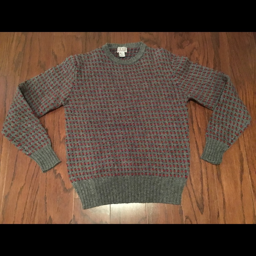 Vtg Ciera pure wool Birdseye sweater M